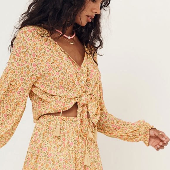 Spell Rae Blouse in Daisy Yellow - Picture 3 of 14